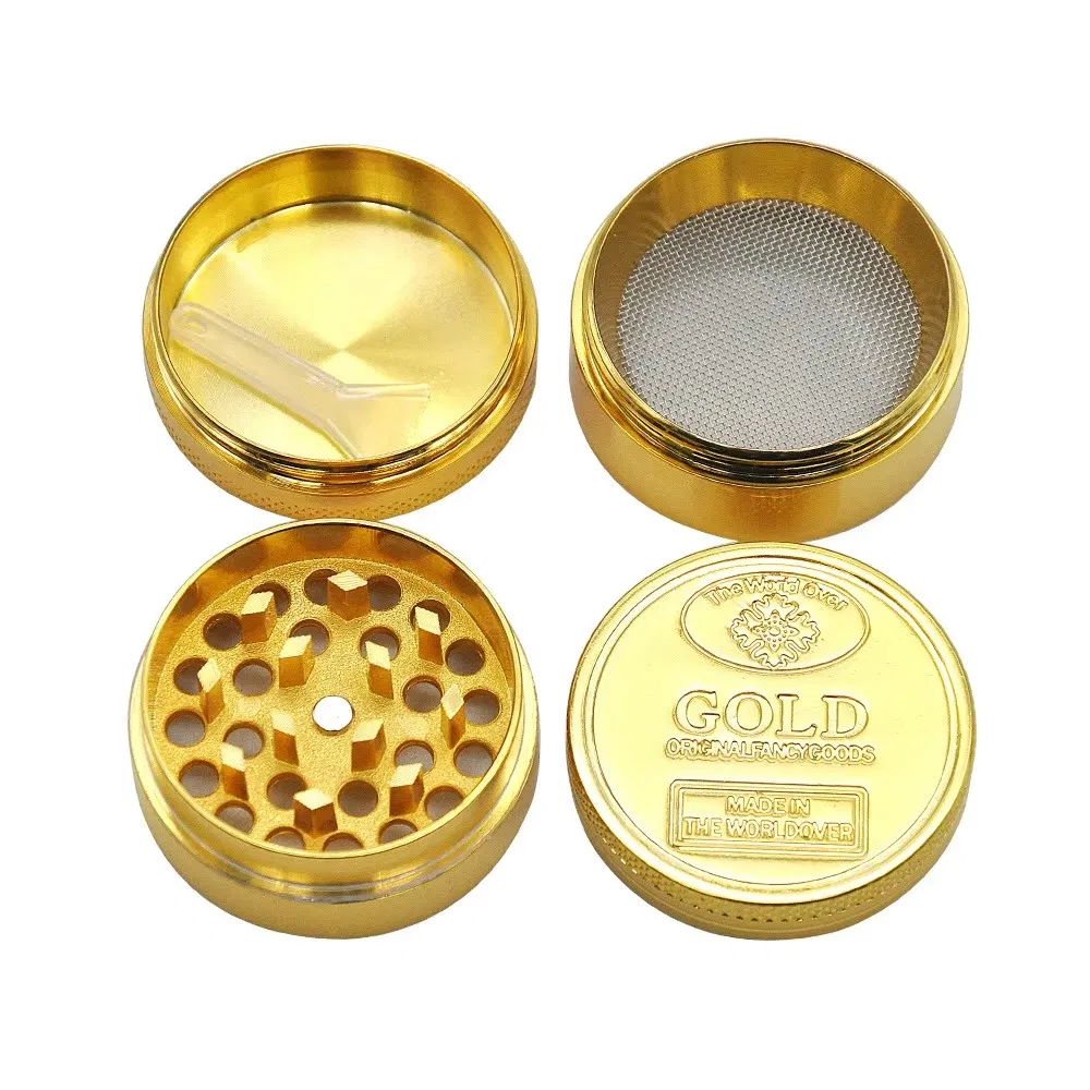 Premium Aluminum Alloy Smoke Grinder 4-Piece Design with Magnetic Lid & Pollen Catcher