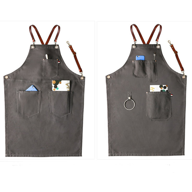 Cleaning Gadgets Kitchen Apron for Restaurants Custom Logo Barista Chef Uniform Work Bar Cafes Shop Kitchen Restaurant Apron