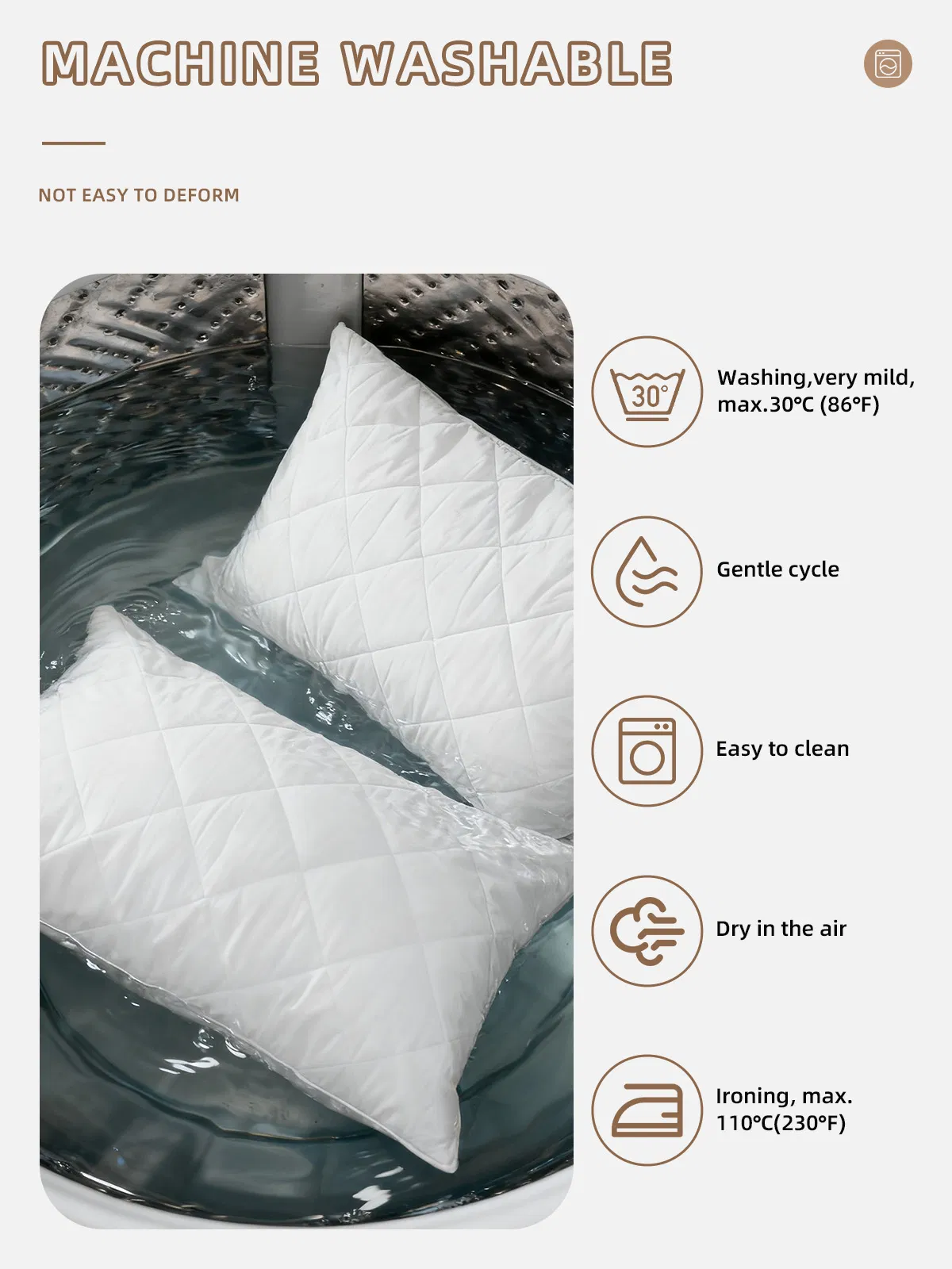 Waterproof Pillow Protector Pillow Cover for Travel