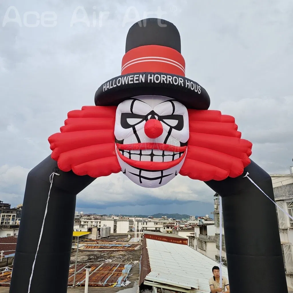5 Meters High Inflatable Clown Arch Halloween Scary Joker Archway for Decoration