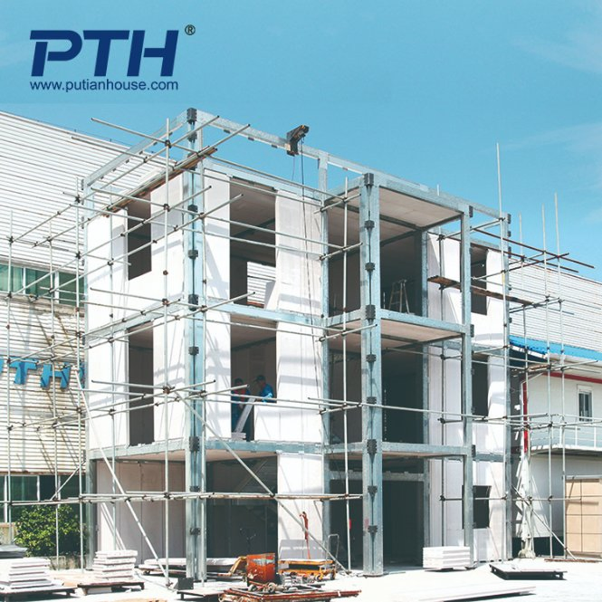 3-Floor Residential Building with Prefab Light Steel Framing and Alc Panel