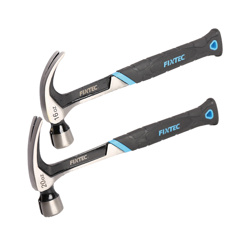 Fixtec 16oz/20oz Claw Hammer Construction 45# Carbon Steel Hand Tool OEM Supported Hot Sell Industrial Use