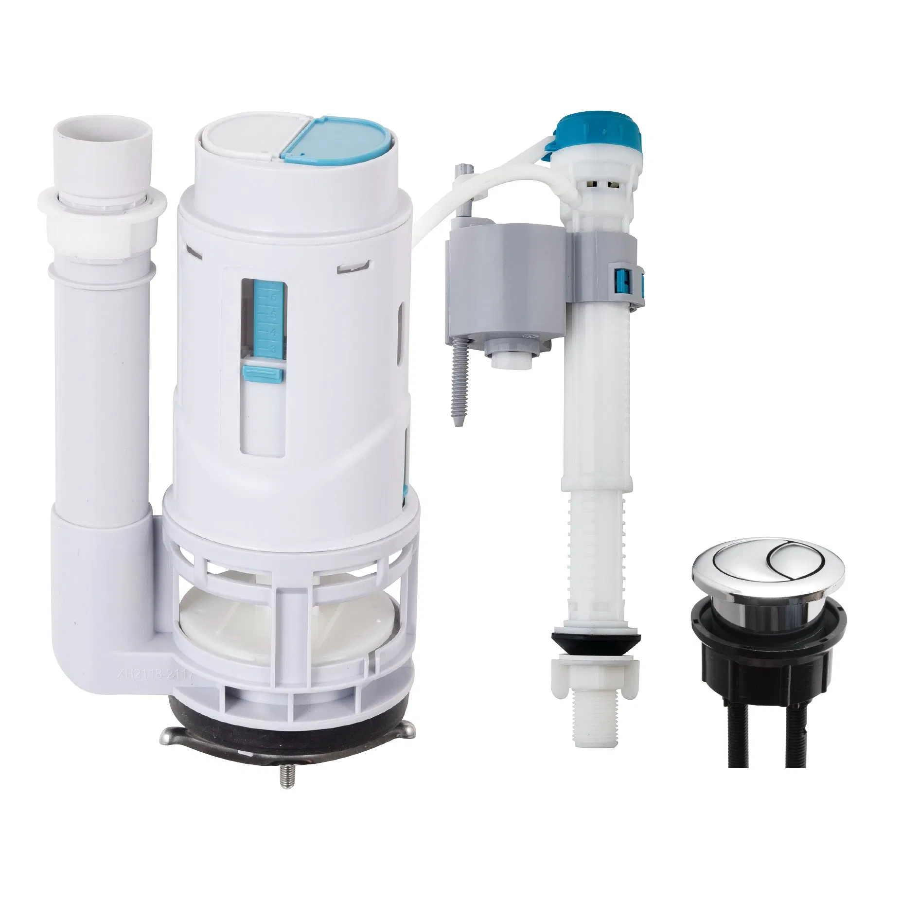 PP Dual-Flush Toilet Cistern Fitting Fill Valve and Flush Toilet Flush Mechanism for Bathroom