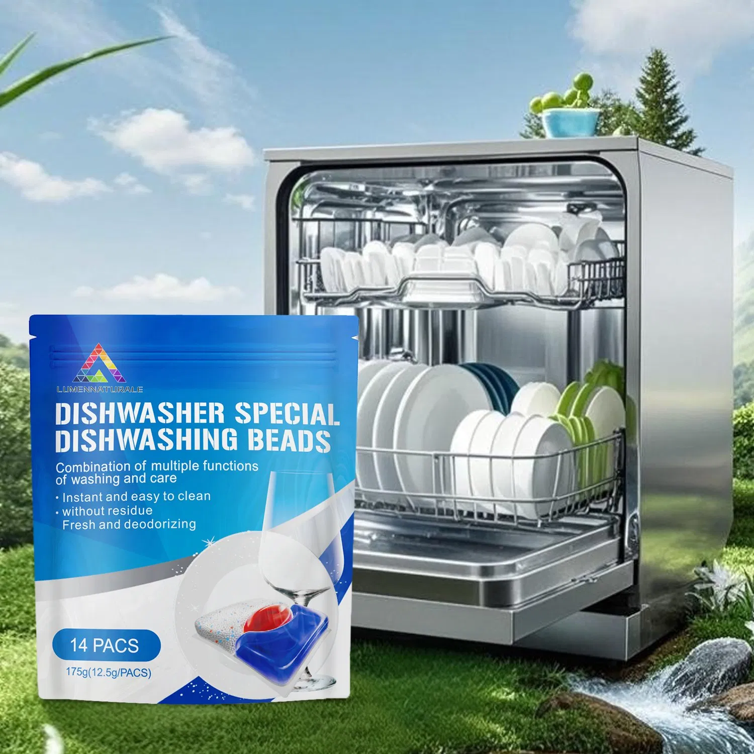 Dishwashing Capsules Detergent Pods for Dishwasher Oil Removal Kitchen Cleaning Supplies
