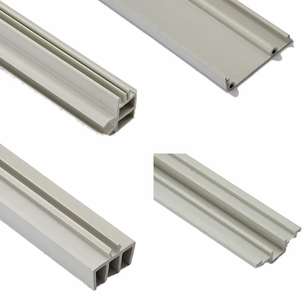 Plastic Guide Channel for Sliding, White Rigid PVC Track with 3 Channels, Low Friction