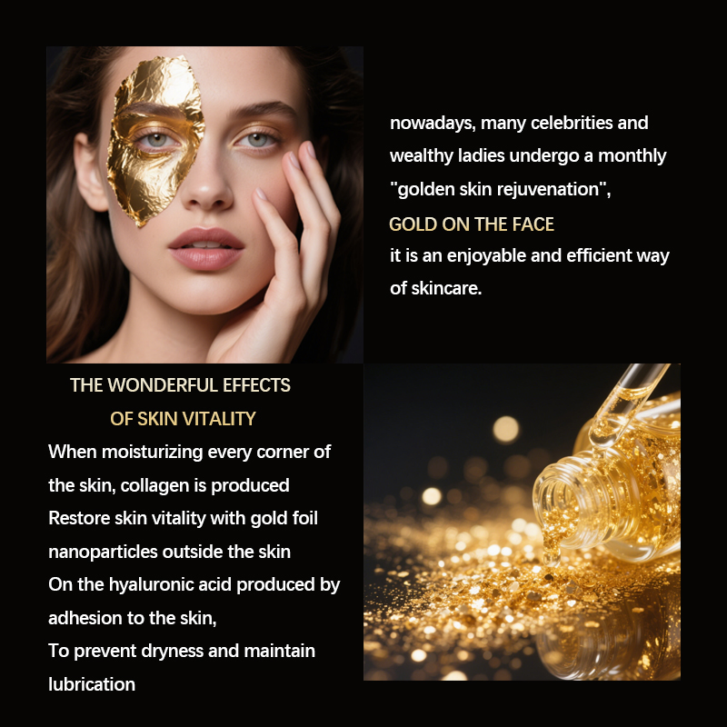 24K Gold-Plated Product, Rich in Organic Collagen, Highly Moisturizing and with Remarkable Whitening Effect, Organic Facial Essence