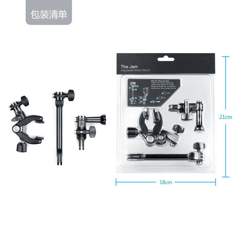 360 Degree Adjustable Guitar Bass Violin Stand Music Clamp for Gopro Action Camera Accessories