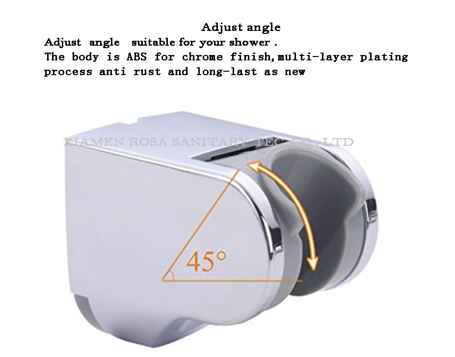 F42701c New Style Adjustable Wall Bracket, 45degree Unlimited Rotate Shower Bracket