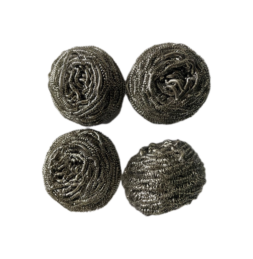 Manufacturer Custom Quality Assurance 304 316 410 430 Stainless Steel Scourer for Kitchen Cleaning 5g-150g