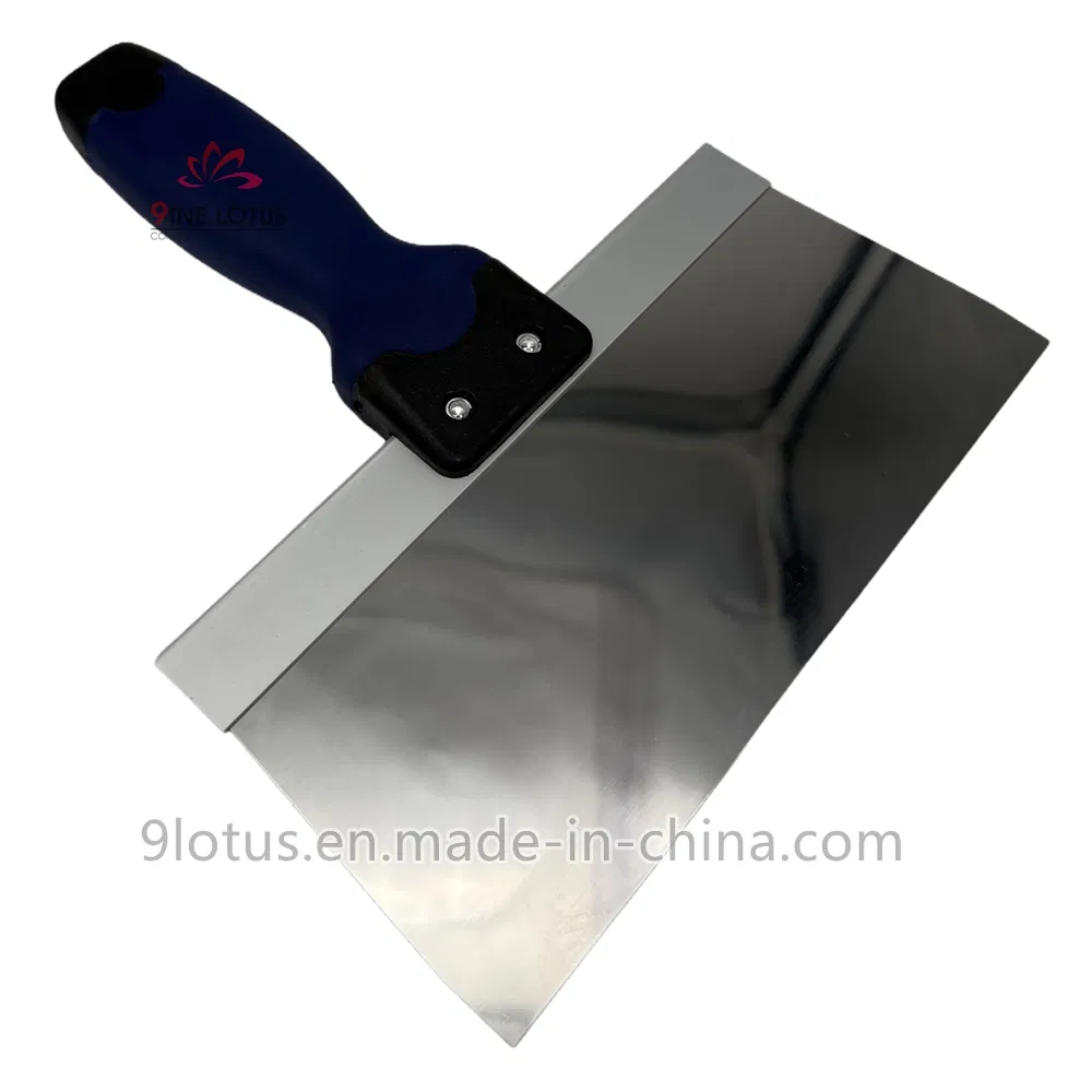 High Quality Premium Stainless Steel Rubber Handle Stiff Putty Knife Trowel