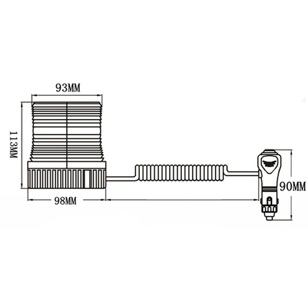 Магнитная светодиодная мигающая лампа 48 LED для авто, 12В/24В