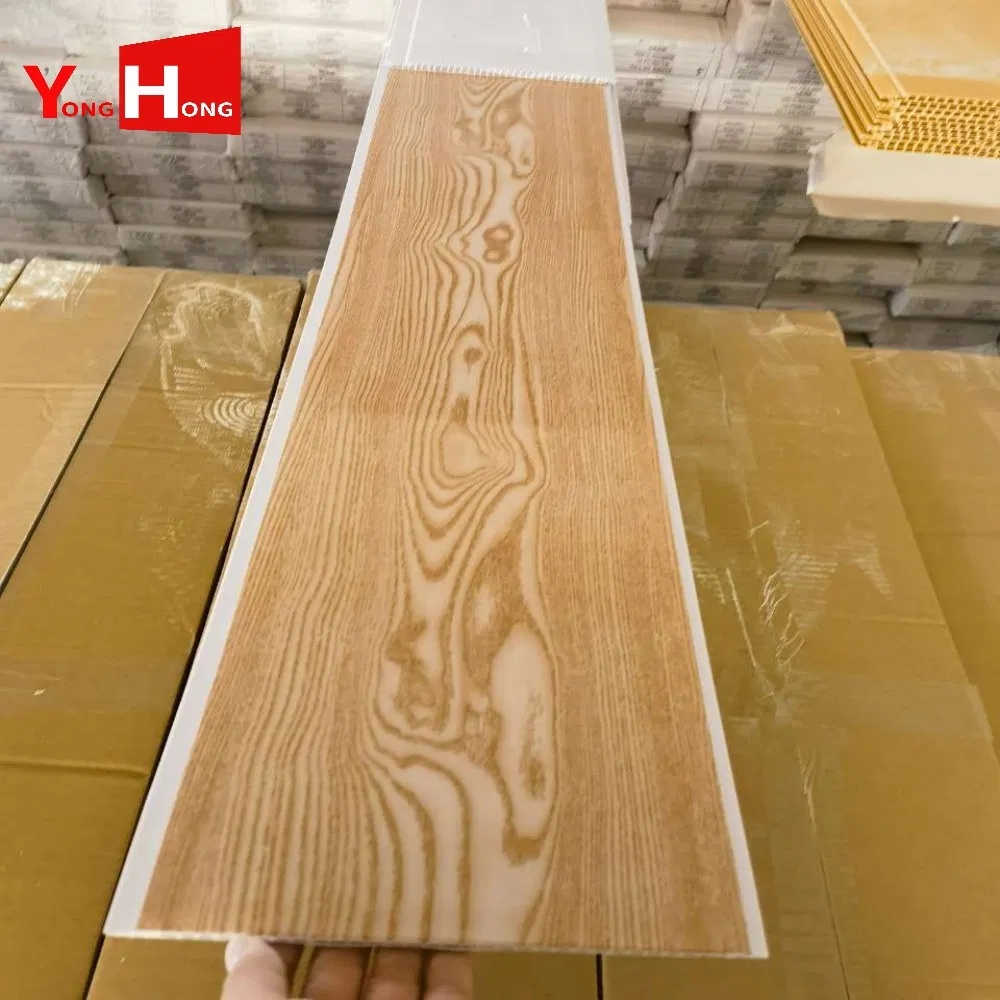 200*7.5mm Panama Tablilla PVC Cielo Techo Wood Affect PVC Wall Panel Plain Ceiling Wooden Pared Panel PVC Sky Board