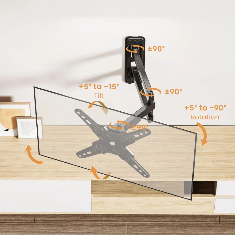 Wholesale Economy Articulating TV Mount Adjustable Arm Swivel Tilt Full Motion TV Wall Bracket Mount for 13 to 43 inch
