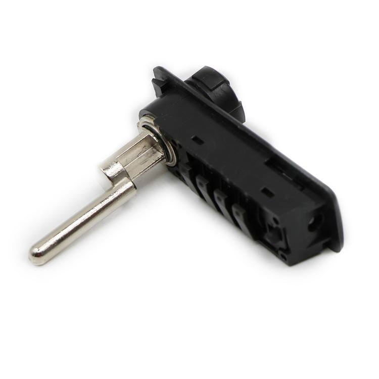 Mechanical Black ABS 4 Dials Password Triple Desk Drawer Combination Lock