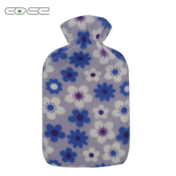 Cozy Heat Water Bottle with Vibrant Floral Cover Design