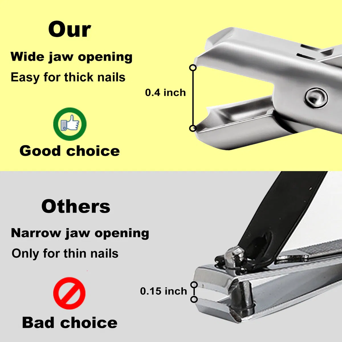 Personal Care Stainless Steel Finger Nail Toe Clippers