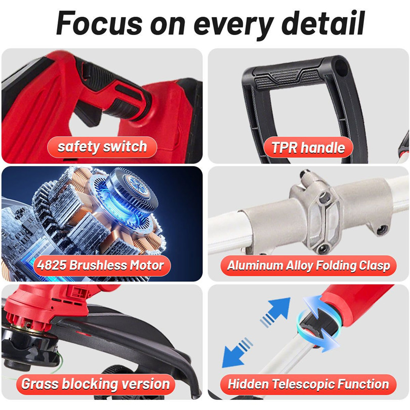 Ручная электрическая газонокосилка для сада и огорода