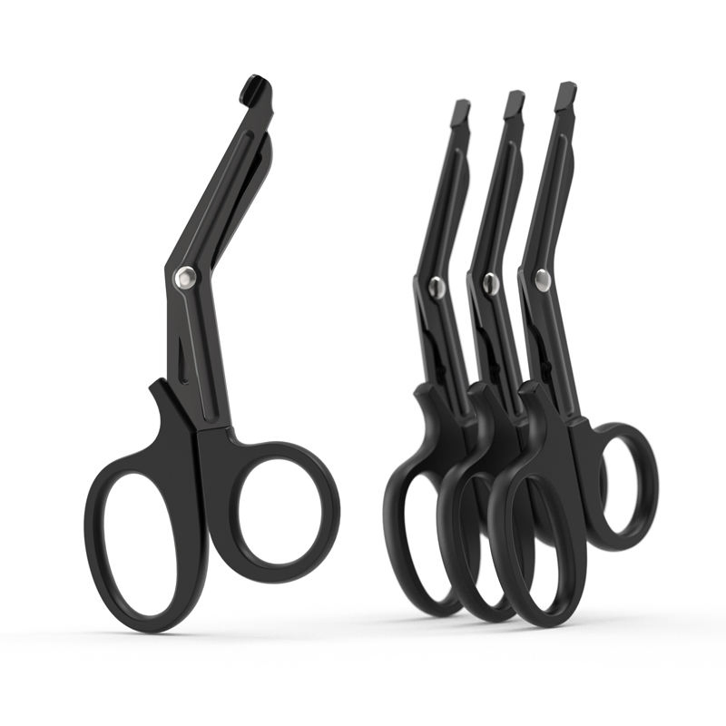 Medical First Aid Autoclavable Bonded Bandage Shears Bent Stainless Steel Gauze Scissors