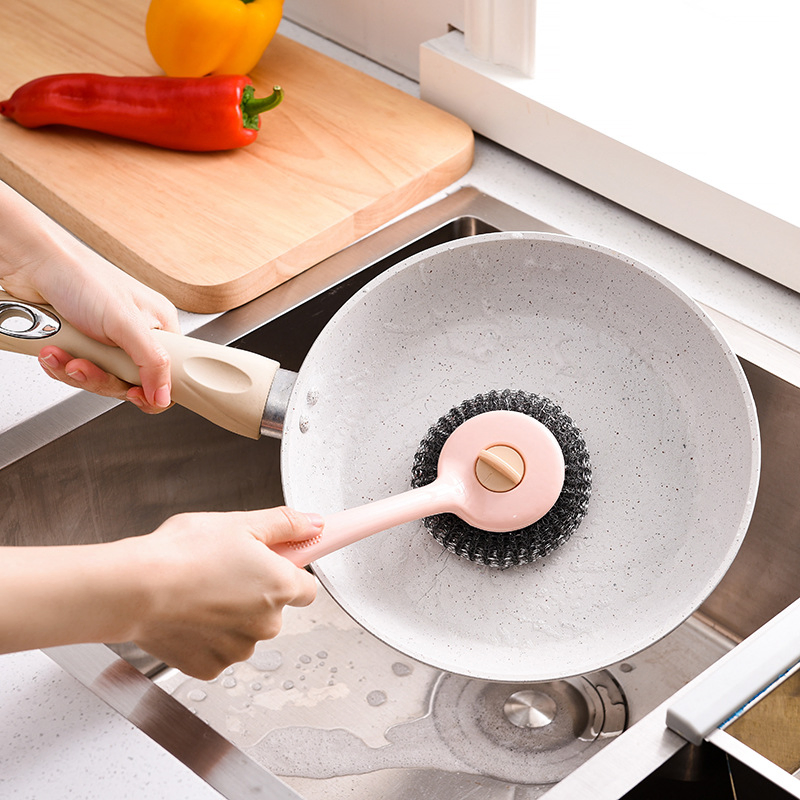 Стальная мочалка для чистки кухни