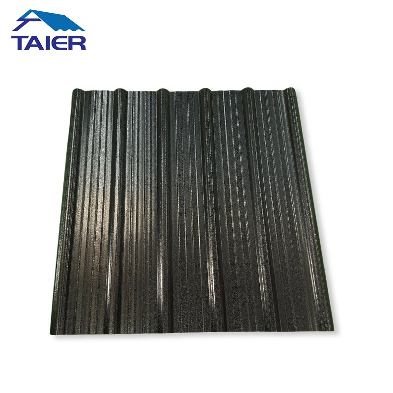 Черная трапециевидная ПВХ черепица для крыши