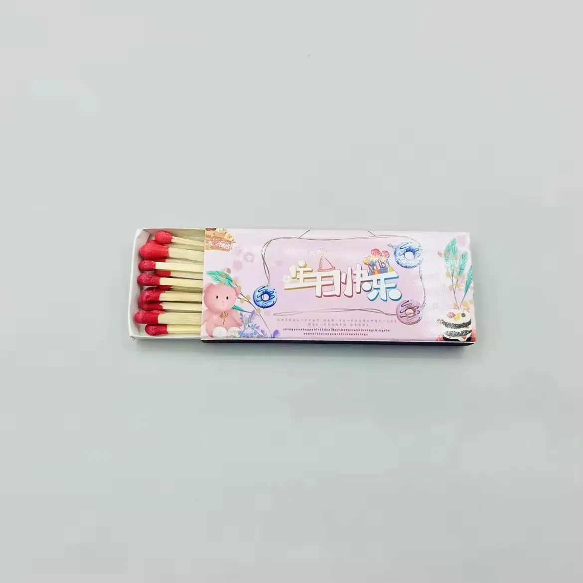 Home Custom Logo and Matchbox Cheap Matches Wholesale Custom Box Matches for Cake