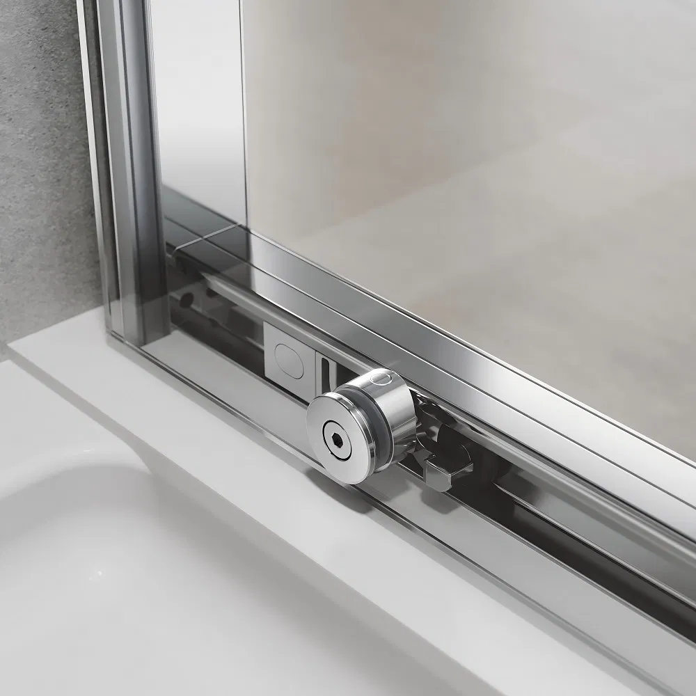 885*885*1981mm Aluminium Frame Shower Room 6mm Tempered Glass Double Sliding Door Curved Shower Enclosure