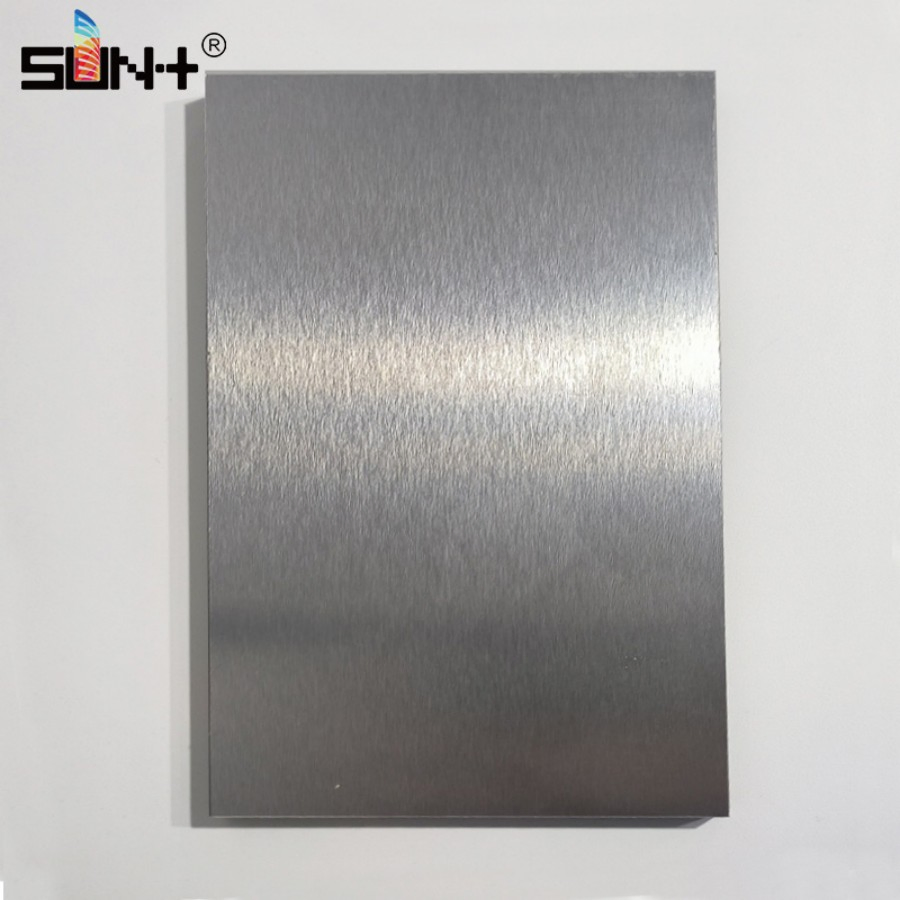 Brushed Anti-Water Impact Resistant High Pressure Laminate Kitchen Steel Metallic Wall Cladding Kitchen Cabinets Metal Steel HPL Sheet