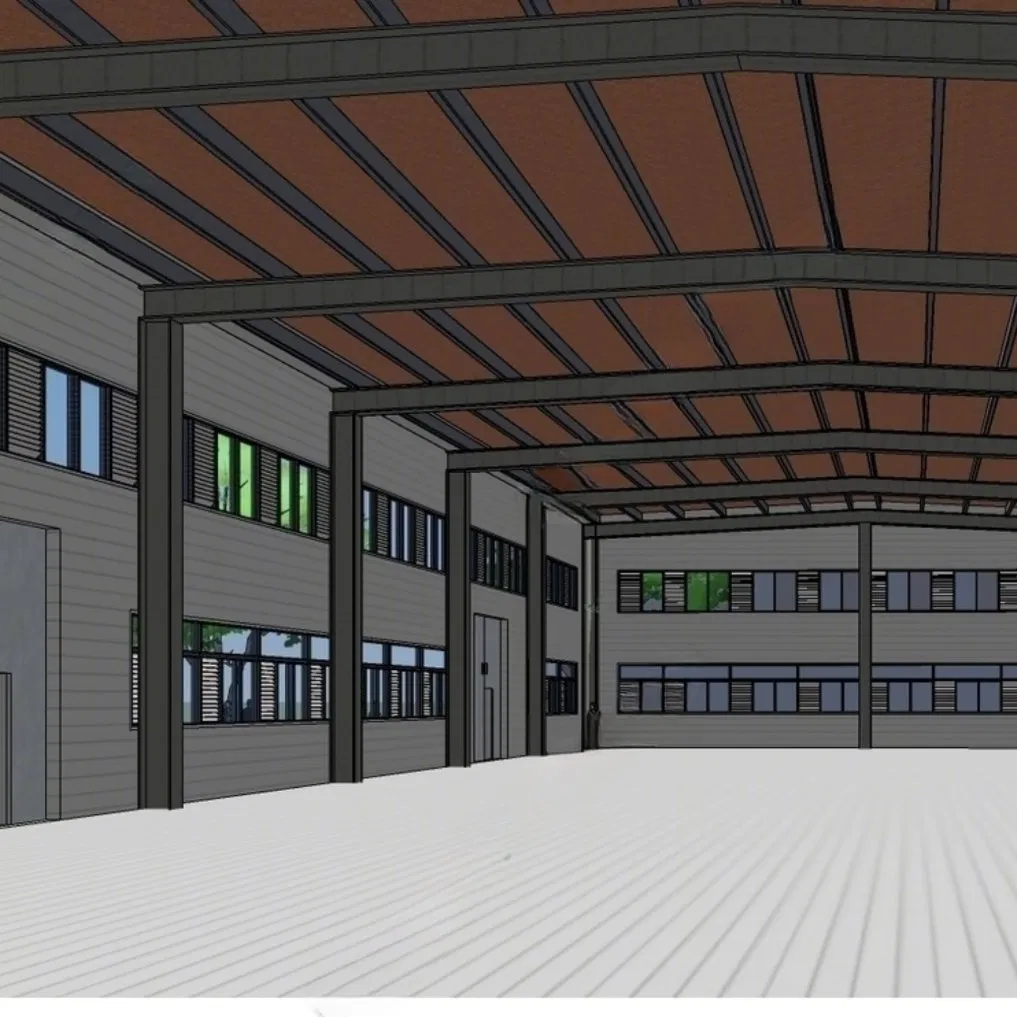 Large Span Weld H Beam Prefabricated Steel Structure Office Building Construction