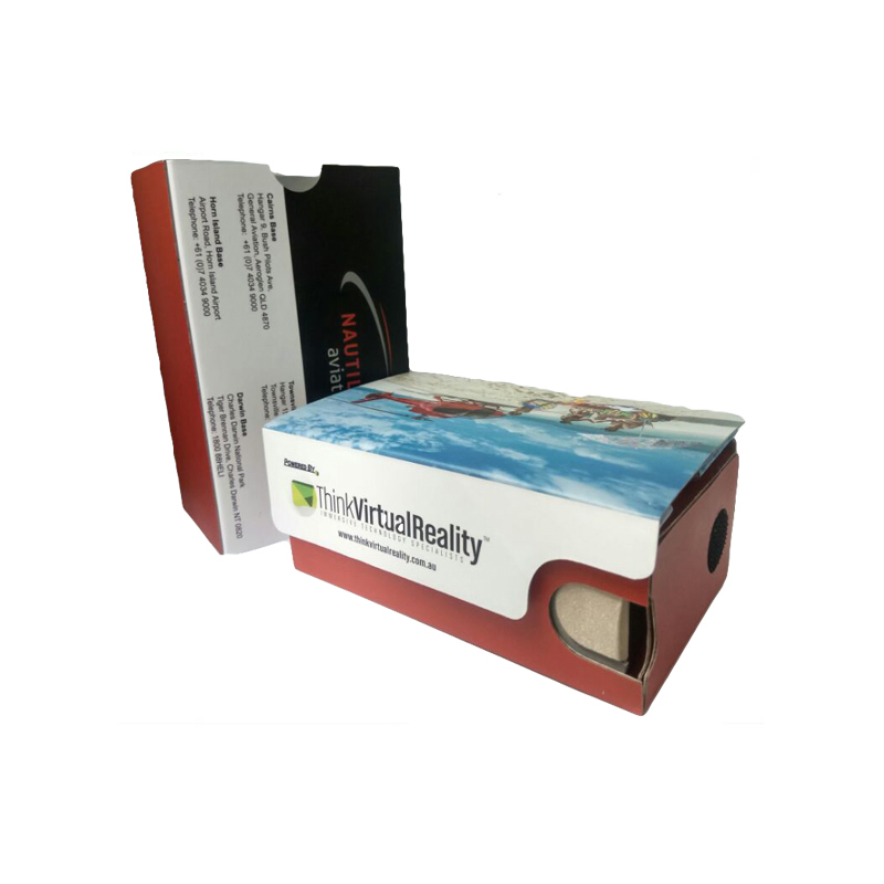 OEM High Quality Virtual Reality Google Cardboard Custom Brand Logo Cardboard Glasses for 3D Video