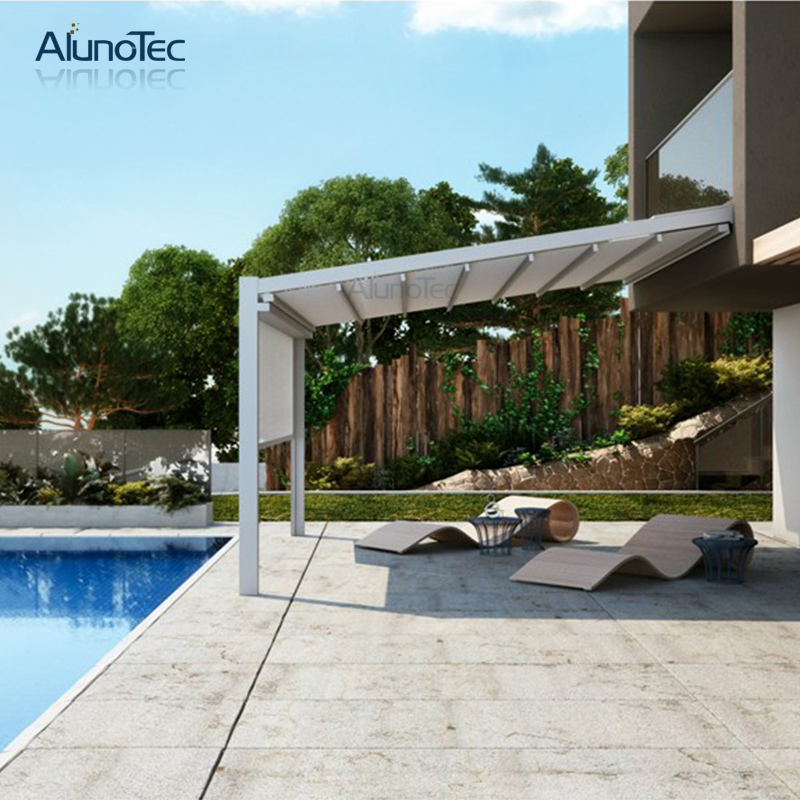 Unique Design Aluminum Pergola Awning System with Curtain