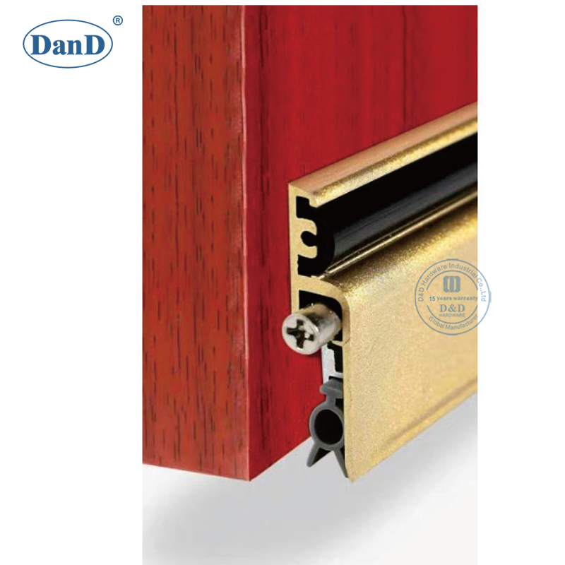 Tep Black Acoustic Bottom Strip Aluminum Under Door Automatic Drop Down Seal