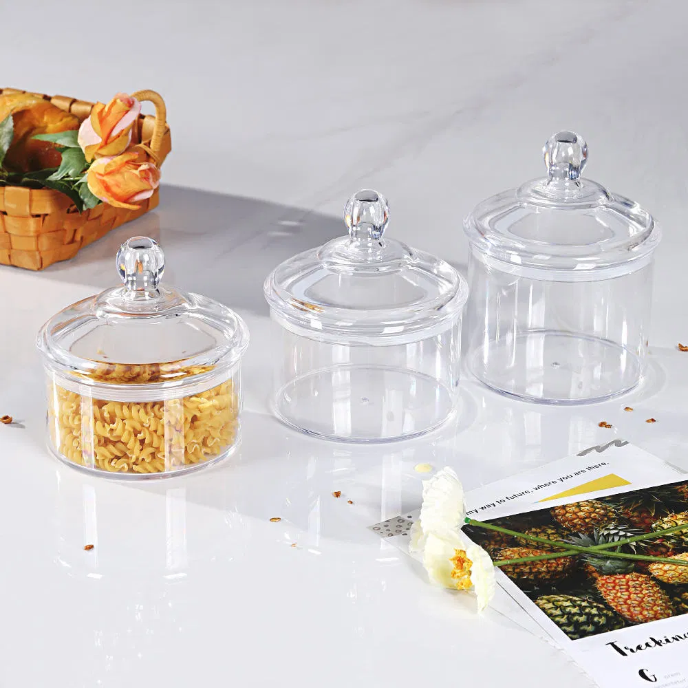 Sealed Jar - Acrylic Canister with Silver Lid for Grains Storage