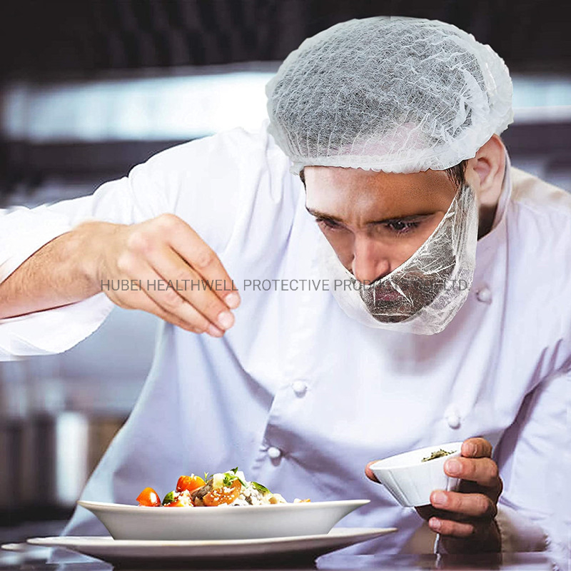 Disposable Polypropylene Beard Cap Covering with Single Loop