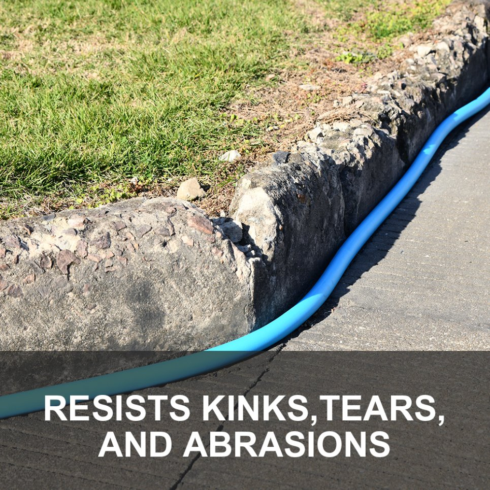 Kink-Free Lightweight 50FT Hybrid Polymer Outdoor Garden Watering Irrigation High Pressure Hose for Lawn