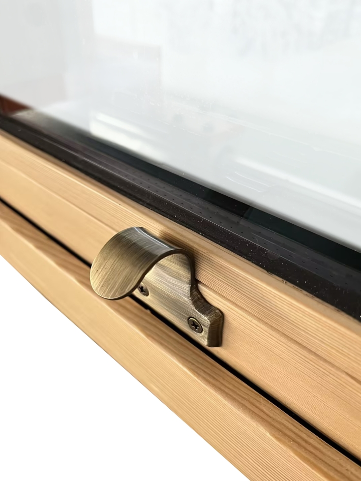Penjoy American Classic Popular Style Vertical Sliding Glass Double Glaze Single Hung Window Wood Window