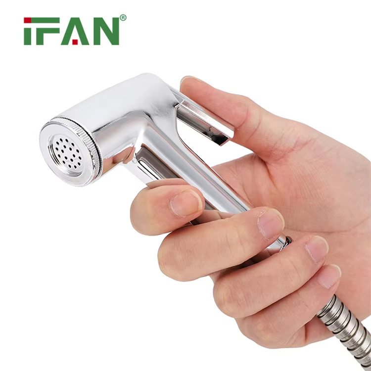 Ifan Factory Price Toilet Bidet Sprayer Shattaf Handheld 1/2" * 1.2m Bathroom ABS Washing Handheld Shattaf Set