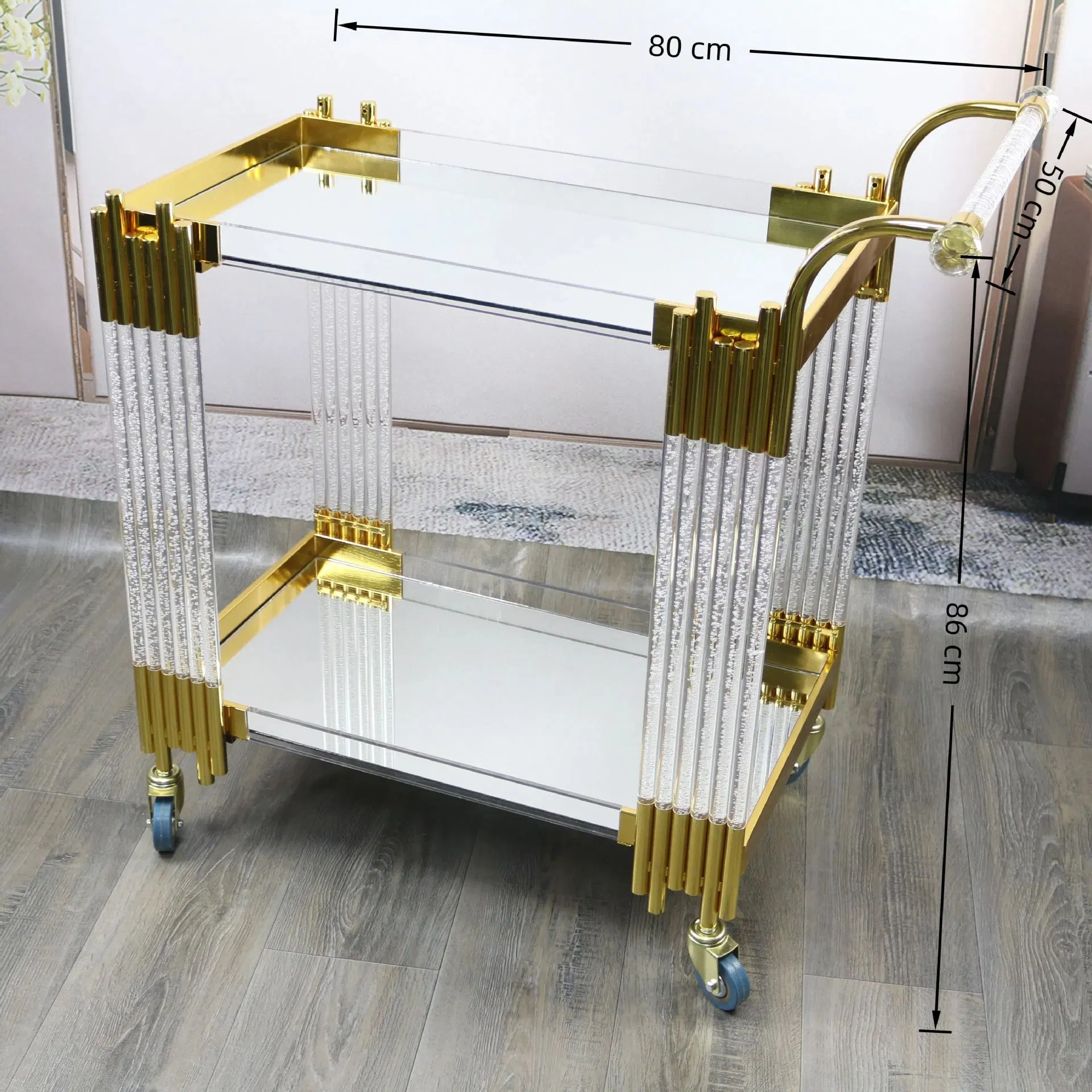 Luxury Arab Metal Dining Car Hotel Lobby Dining Car Handcart