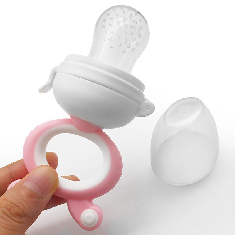 Baby Food Feeder Pacifier with Replacement Silicone Pouches Fresh Food Teething Toy for Toddlers Infant