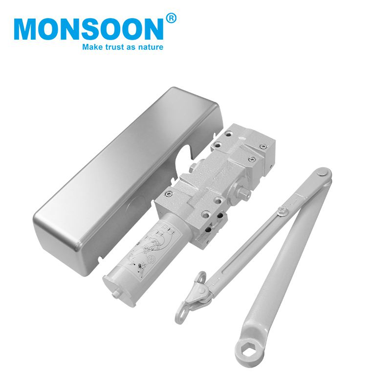 Office Commercial Heavy Duty Concealed Fire Rated Door Stop Hardware Fittings Aluminum Adjustable Triangle Concealed Door Closers