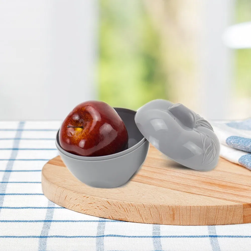 Customized Color Fruit Container Apple-Shaped Bowl with Corer and Lid