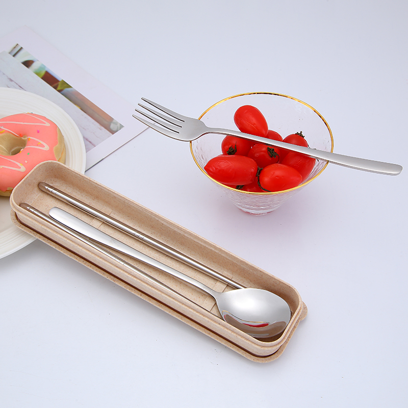 Eco Friendly Products Stainless Steel Carved Cute Bear Children Kids Cutlery Set Fork Knife Spoon