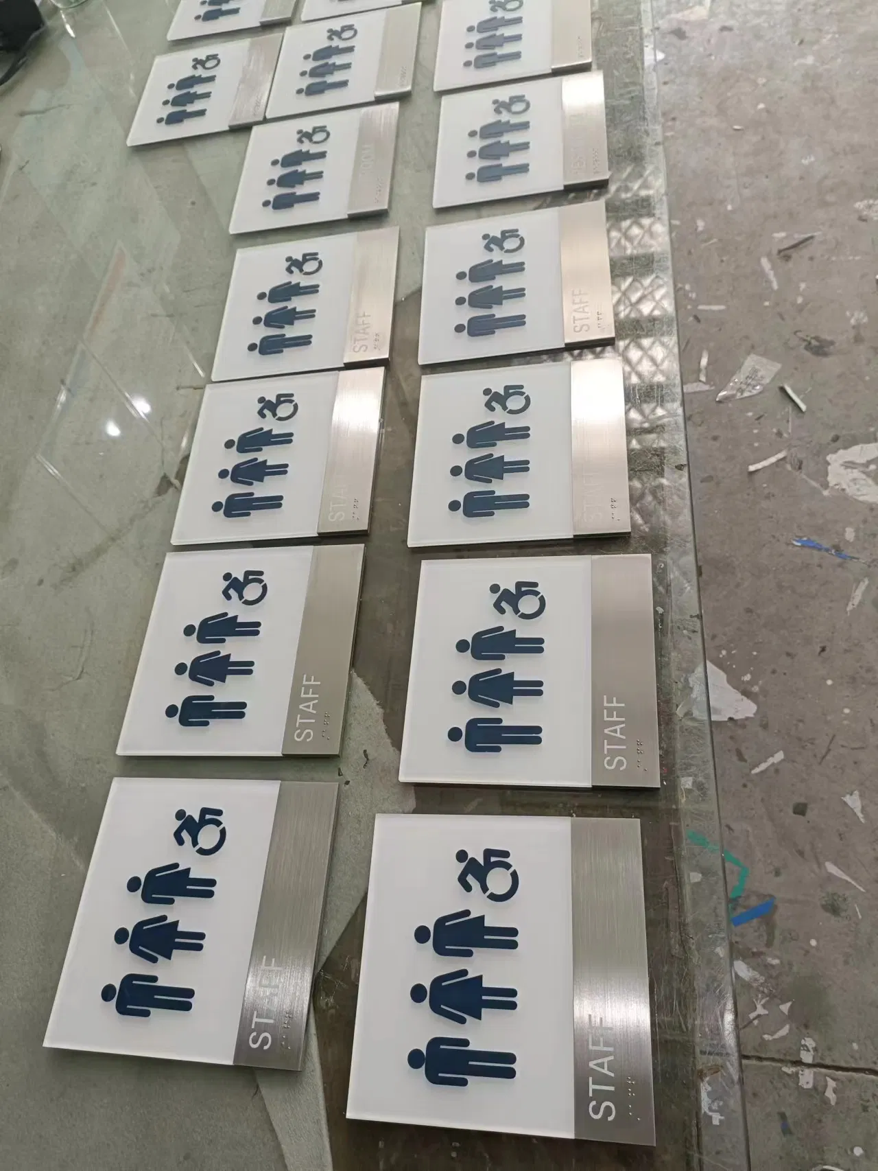 Ada Braille Sign Signage Custom Wayfinding Sign for Mall Toliet