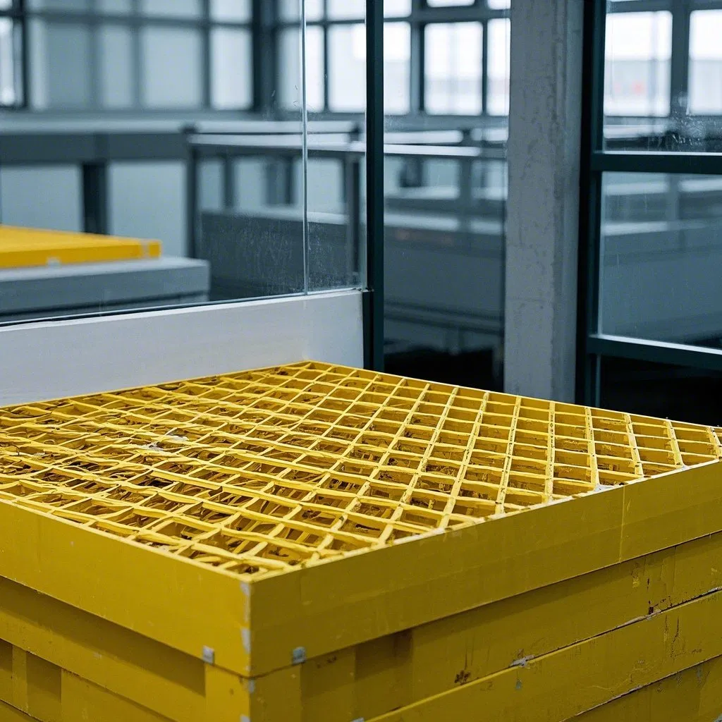 High-Ventilation Open-Mesh Design Industrial Fiberglass Grille