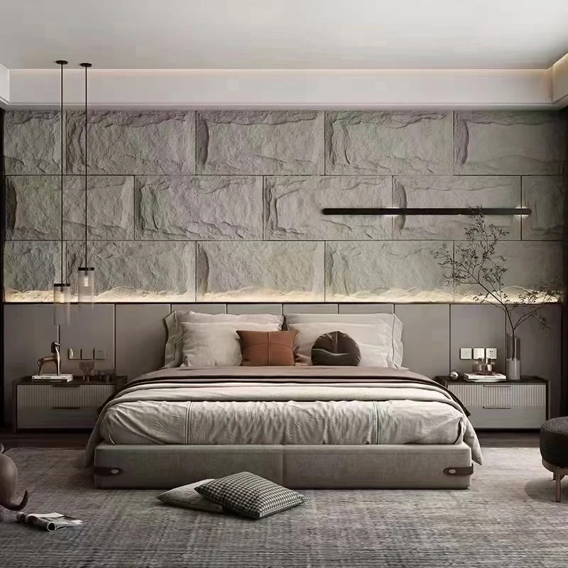Wholesale Price Indoor Stone Culture Background Waterproof PU Stone Panels