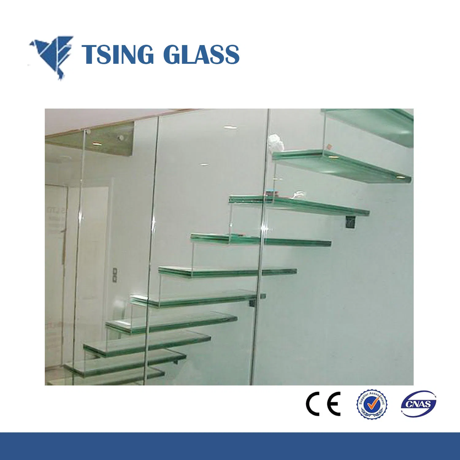 4.38-43.20mm High Quality Clear/Colored/Flat/Bent/Shaped Safety Glass/ Tempered Laminated Glass for Building/Door/Stairs/Balustrade/Decorative