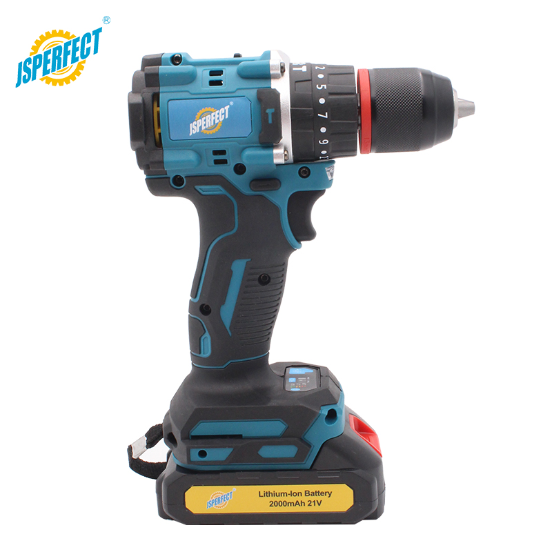 Jsperfect 4D Green Lithium Battery Laser Level and Cordless Impact Drill Tool Box