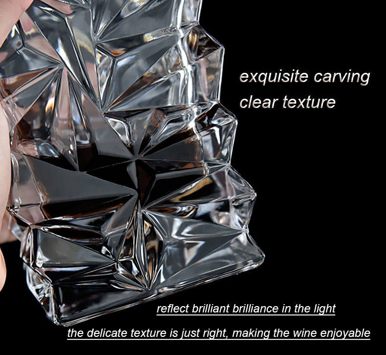 Wholesale Lead-Free Light Luxury Glass Whiskey Decanter Wine Bottle Crystal Decanter with Wine Decanter Stopper