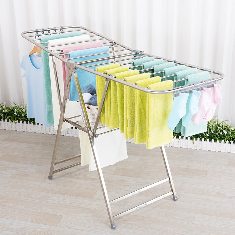 Standing X-Shape Foldable Clothes Hanging Drying Rack