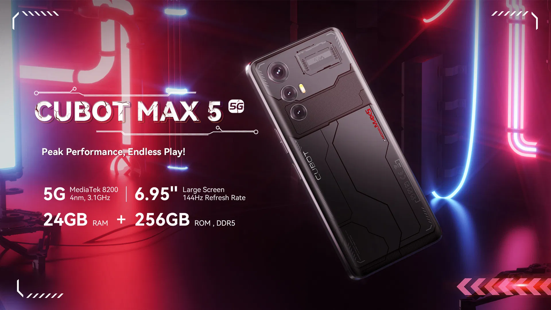 Смартфон Cubot MAX 5G 24/256 ГБ, 6.95 дюймов