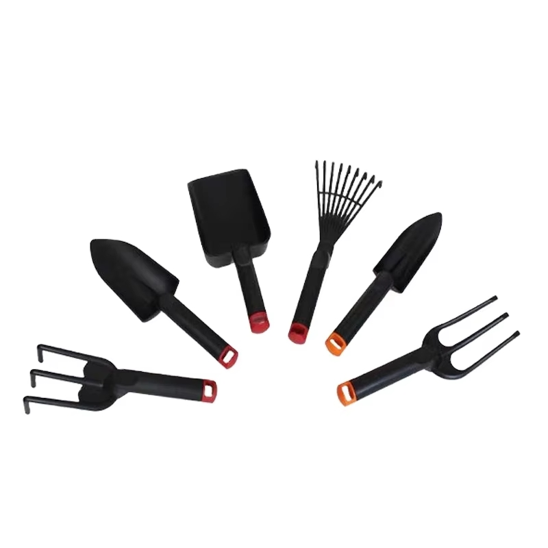 Plastic Garden Tool Set 6 Pieces Mini Garden Shovel Rake for Planting